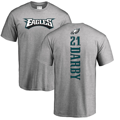 Men Philadelphia Eagles #21 Ronald Darby Ash Backer NFL T Shirt->philadelphia eagles->NFL Jersey